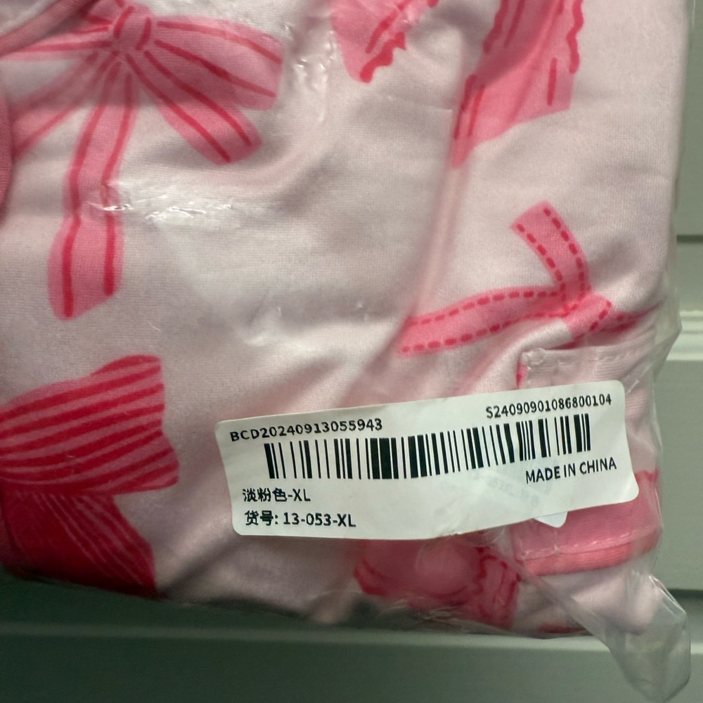 Pink Bow Print Pajama Set - Picture 2 of 4